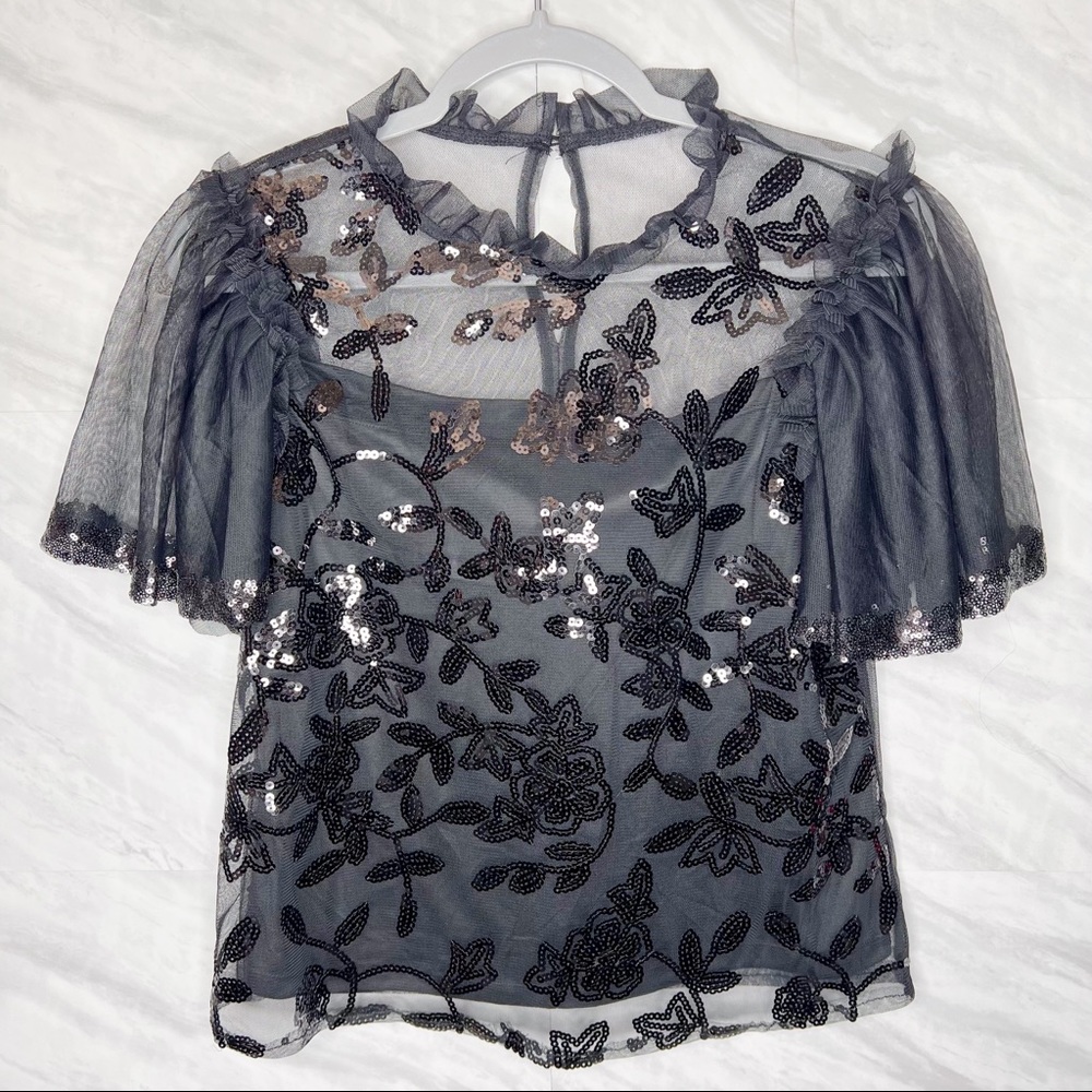 Marc New York Sequin Blouse Medium